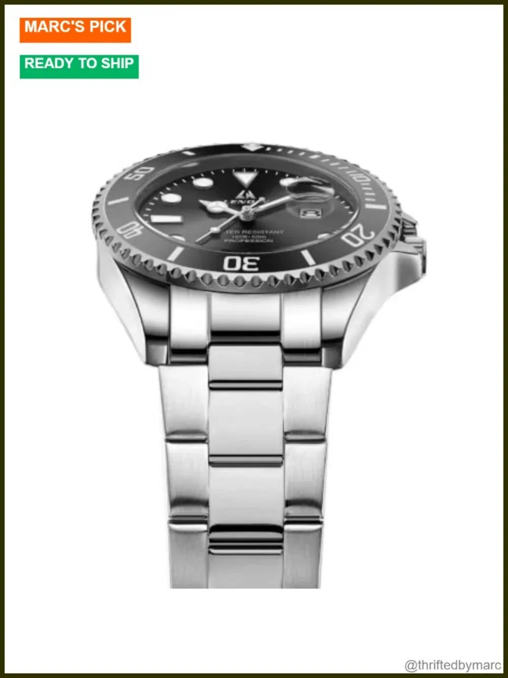 Mens Stainless Steel Analog Quartz Watch with Date Luminous Fashion